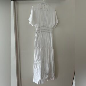 Anthropologie White Maxi Dress
